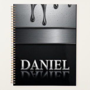 Agenda Nome Daniel com Metal Líquido Gotejando