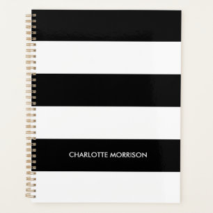 Agenda Nome das bandas modernas monograma preto e branco