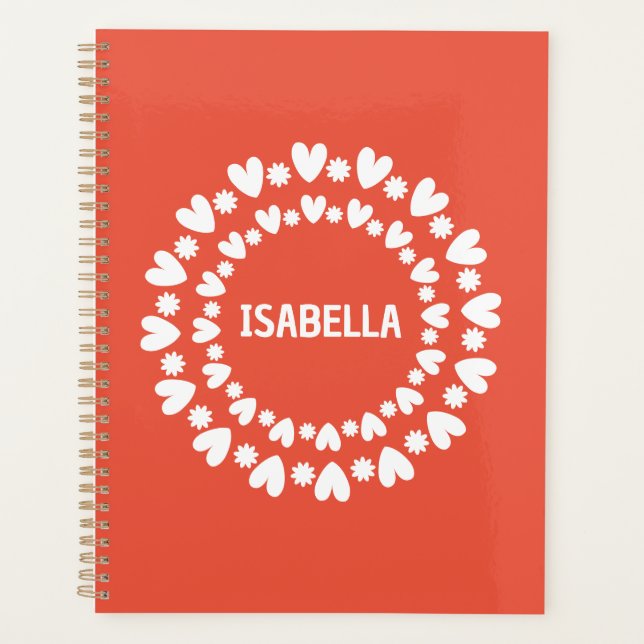 Agenda Nome Das Flores E Corações (Frente)