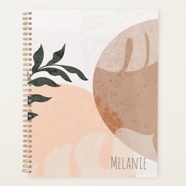 Agenda Nome das Formas Geométricas e Plantas abstrato (Frente)