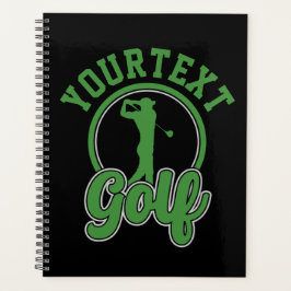 Agenda NOME DE ADD DE Golf Personalizado Retro Pro Golfer