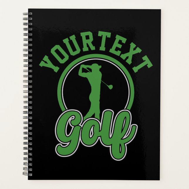 Agenda NOME DE ADD DE Golf Personalizado Retro Pro Golfer (Frente)
