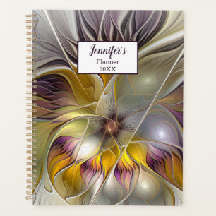 Agenda Nome de Arte Fractal Moderna da Flor abstrato