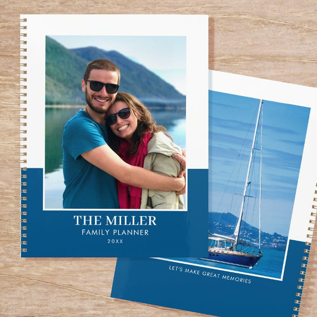 Agenda Nome de Foto Personalizado Blue Modern (Criador carregado)