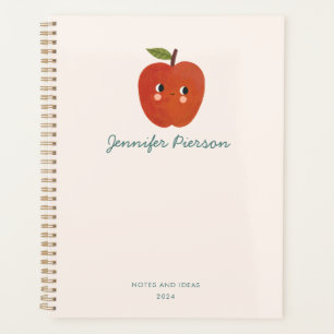 Agenda Nome de Manuscrito Personalizado da Apple Cute
