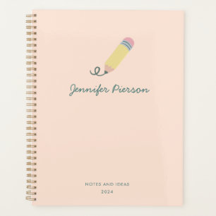 Agenda Nome de Manuscrito Personalizado da Faculdade de C