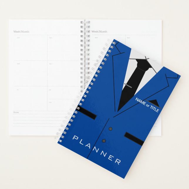 Agenda Nome de Texto Personalizado Conjunto Azul do Plane (Exibição)