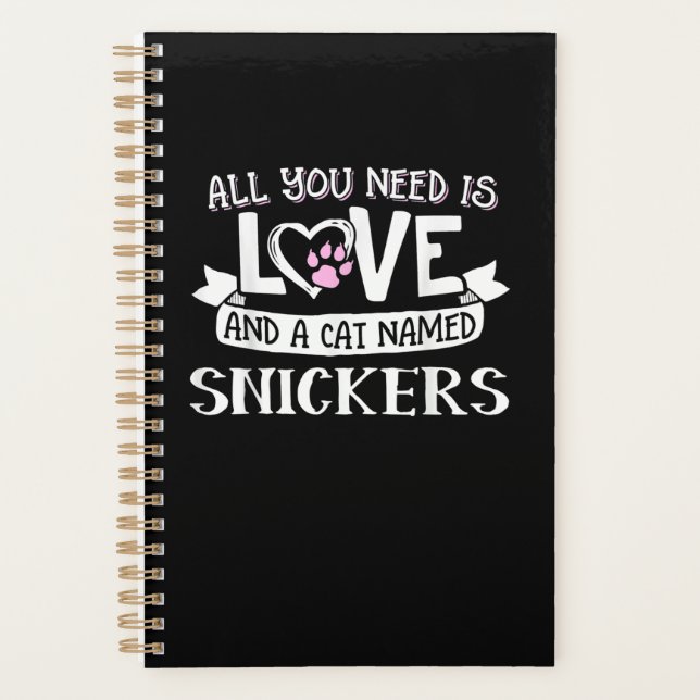 Agenda Nome do Cat Snickers Lovers | Tudo que você precis (Frente)