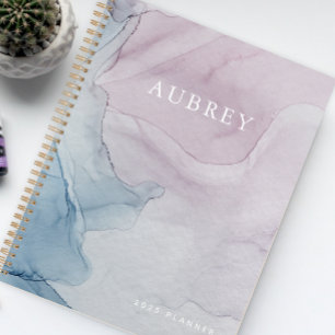 Agenda Nome do Impressão de Abstrato de Delicado Roxo com