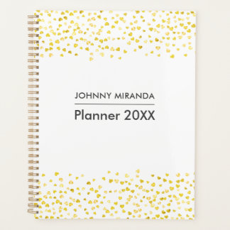 Agenda Nome do Monograma do Coração mês e semana