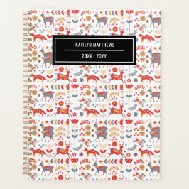 Agenda Nome do Padrão Animal Escandinavo na moda