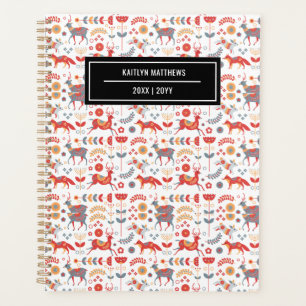 Agenda Nome do Padrão Animal Escandinavo na moda