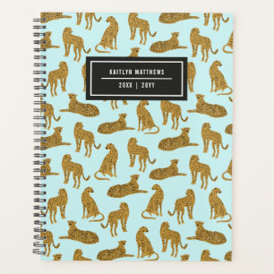 Agenda Nome do Padrão Animal na moda Leopard Azul