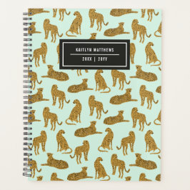 Agenda Nome do Padrão Animal na moda Leopard | Planner de