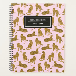 Agenda Nome do Padrão Animal na moda Leopard | Planner ro
