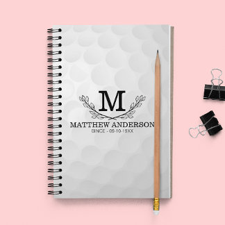 Agenda Nome do Padrão de Bola de Golfe Personalizada Mono
