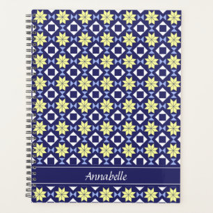 Agenda Nome do Padrão do Azulejo Floral Amarelo do Medite