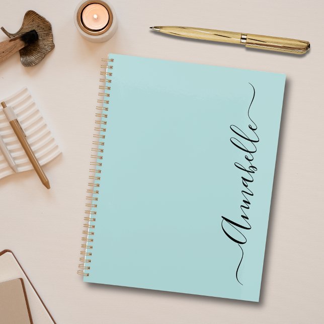 Agenda Nome do Script Elegante (Personalized notebook and matching stationery range with elegant script name.)