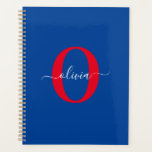 Agenda Nome do Script Monograma Personalizado Vermelho Br<br><div class="desc">Este elegante monograma e na moda pode ser dado como presente para um aniversário, casamento, chá de panela, aniversário, Dia de as mães ou qualquer ocasião. Pode ser personalizado com o nome e a inicial da pessoa. Você pode alterar a fonte, a cor da fonte, o tamanho da fonte e...</div>