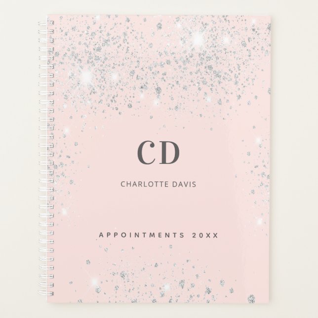 Agenda Nome dos cintiladores dourados-rosa de-lâmina dour (Frente)