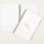 Agenda Nome Elegante Simples Moderno<br><div class="desc">Planeador de negócios de ouro falso moderno e profissional com um design simples e mínimo com seu nome em um script elegante e fonte sans serif contemporânea.</div>