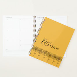 Agenda Nome personalizado April daisy Birth Flower