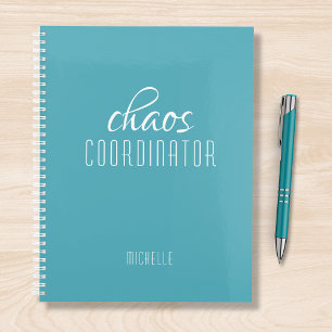 Agenda Nome Personalizado Azul do Coordenador do Caos