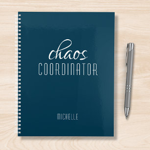 Agenda Nome Personalizado Azul do Coordenador do Caos