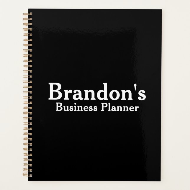 Agenda Nome Personalizado | Black Business (Frente)