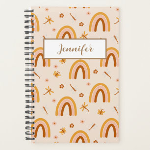 Agenda Nome Personalizado Boho Rainbow Planner