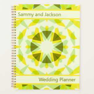Agenda Nome Personalizado Citrino Verde Amarelo Estrela C