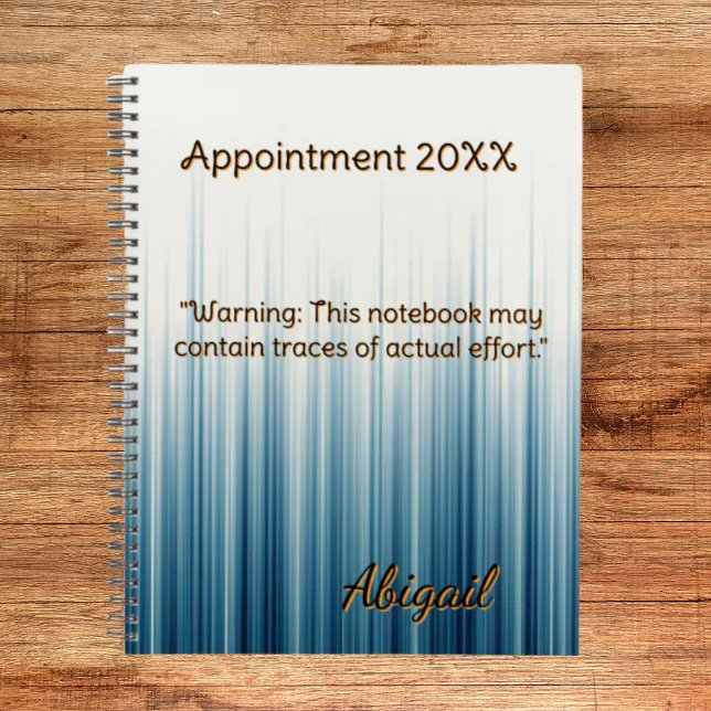 Agenda Nome Personalizado Compromisso Azul Retroativo (Criador carregado)