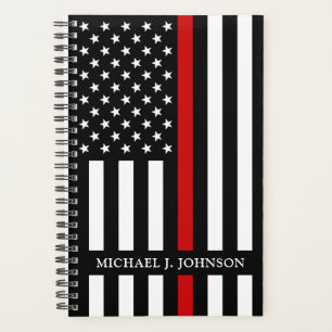 Agenda Nome Personalizado da Linha Vermelha Magra do Bomb