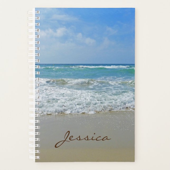 Agenda Nome personalizado da praia (Frente)