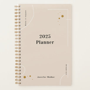 Agenda Nome personalizado de design minimalista e estétic