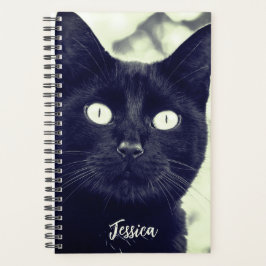 Agenda Nome Personalizado de Gato Negro
