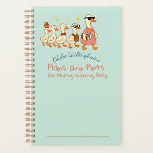 Agenda Nome Personalizado Divertido Planner Pato Professo