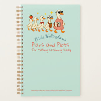 Agenda Nome Personalizado Divertido Planner Pato Professo