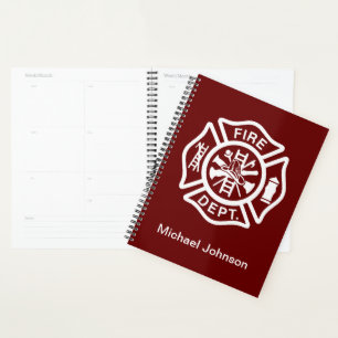Agenda Nome Personalizado do Bombeiro Bombeiro Nome
