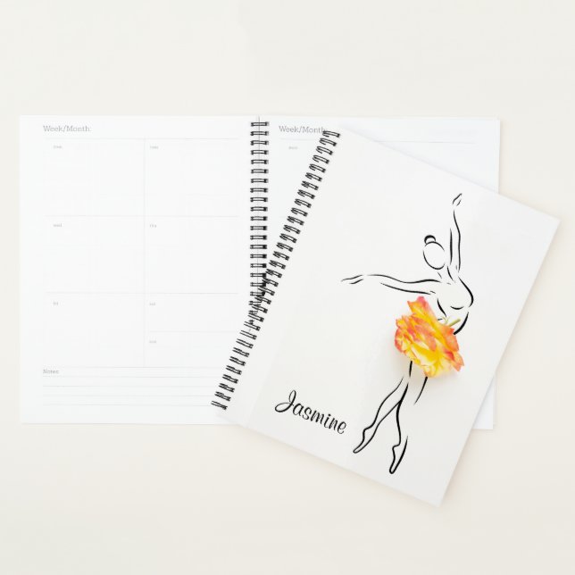 Agenda Nome Personalizado do Dançarino do Balé Ballerina  (Exibição)