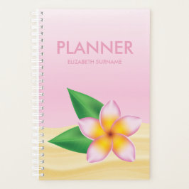 Agenda Nome Personalizado do Flor Tropical Frangipani Ros
