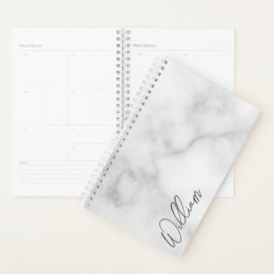 Agenda Nome Personalizado do Script Moderno do Marble Bra