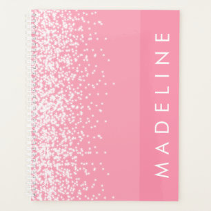 Agenda Nome Personalizado do Sparkle Rosa Simples