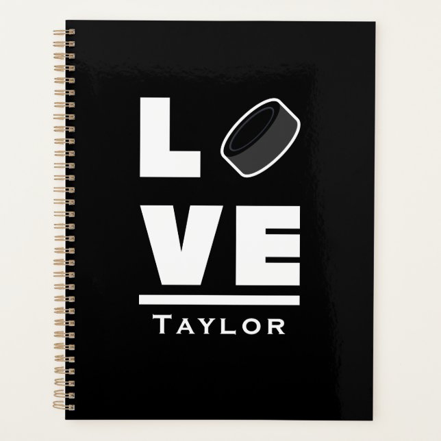 Agenda Nome Personalizado Do Ventilador De Hóquei No Gelo (Frente)