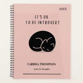 Agenda Nome Personalizado É Certo Ser Introvertido Gato R