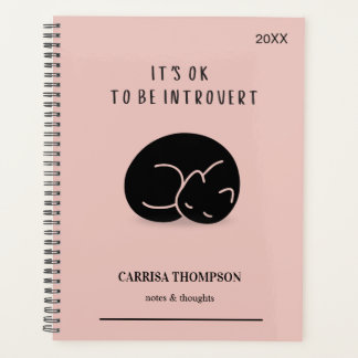 Agenda Nome Personalizado É Certo Ser Introvertido Gato R