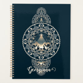 Agenda Nome Personalizado Estrela Santa de Mandala Orname