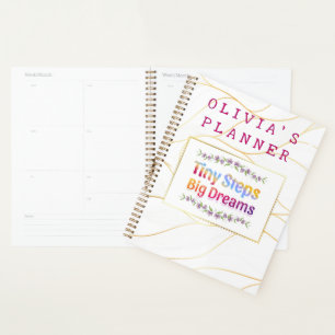 Agenda Nome Personalizado Floral Colorido Fofo