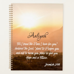 Agenda Nome Personalizado - Jeremiah 29:11 Sunrise