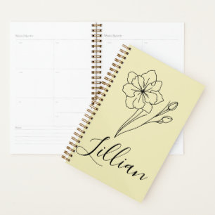 Agenda Nome personalizado March jonquil Birth Flower